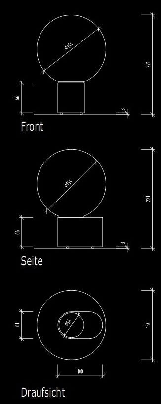 Omniglobe dimensions